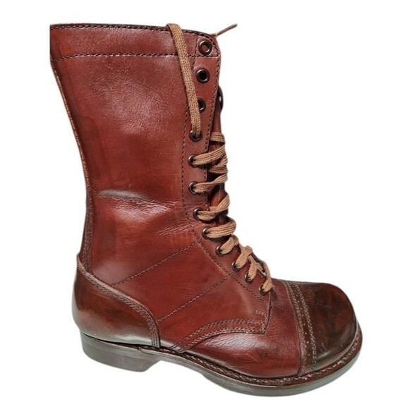WWII Paratrooper Boots Corcoran Brown Leather Jump Boots M 7 W 9 Handmade main image 8